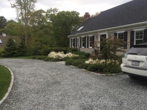 Crushed Stone Driveway, Cobble Edging