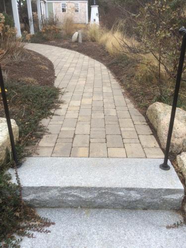 Stonework - Walkway to Granite Steps